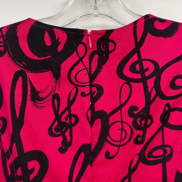 Love Moschino Pink Black Music Note Mini Dress | Size 6 - Picture 7 of 11